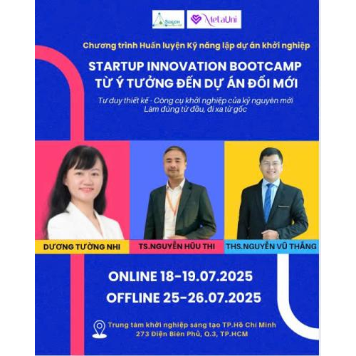 KHÓA HUẤN LUYỆN KỸ NĂNG LẬP DỰ ÁN KHỞI NGHIỆP: TỪ Ý TƯỞNG ĐẾN DỰ ÁN ĐỔI MỚI